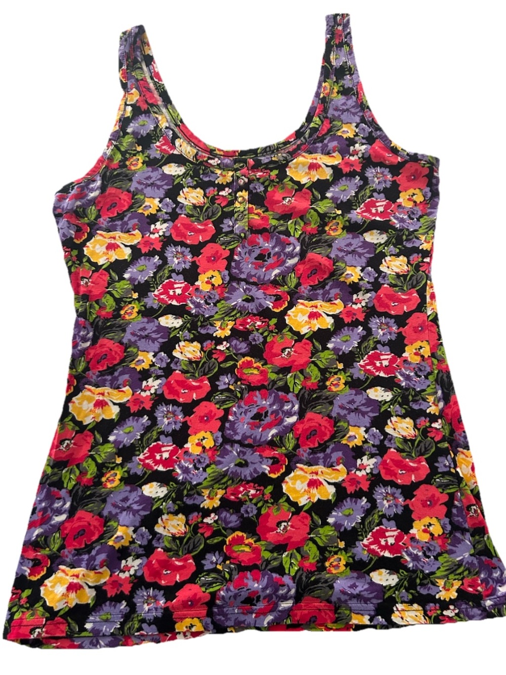 Ocean Pacific OP Vintage Multicolored Floral Tank Women’s Size XL